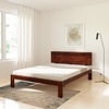 Triplet Solid Wood Queen Size Non Storage Bed In Honey Oak Finish