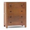 Walter Solid Wood Chest of 4 Drawers in Amber Walnut Finish