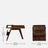 Mora Sheesham Wood End Table in Provincial Teak Finish by Woodsworth