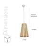 IPSWICH Modern White Wooden Pendant Ceiling Light