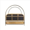 Solace Solid Wood King Canopy Bed in Gold Colour