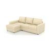 Apollo Compact Sofa (Colour : Cream, Cushion : Soft, Seating Capacity : Left Aligned 2 Seater + Left Aligned Chaise)