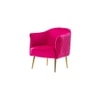 Celeo Solid Wood Accent Chair in Pink Colour