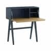 Scandinavian Valen Writing Desk Matte Black Finish