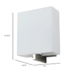 Eliante Modern Wall Lights Mild Steel & Glass Material Satin Nickel & White Finish