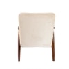 Armari Solid Wood Arm Chair in Ivory Color