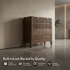 Toledo Solid Wood Chest of 6 Drawers In Danish Walnut Finish