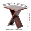 Darcy Sheesham Wood Contemporary Rectangle Set Of 2 Tea Table  Side Tables In Dark Walnut Finish