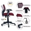 Odrione Low Back Ergonomic Chair in Maroon Colour