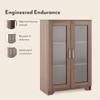 Hubert Low Kitchen Display Cabinet in Warm Walnut Finish