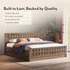 Baori Solid Wood King Size Hydraulic Storage Bed In Danish Walnut Finish