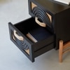 Ziggy Solid Wood Bedside Table in Black Finish