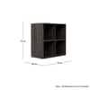 Hexa Engineered Wood Bookshelf Multipurpose Storage Rack in Flower Wenge Colour