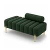 Doe Buck Luxury Boucle Accent Lounge Chair in Green Colour with Gold Metal Legs