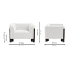 Octavia Boucle Fabric Lounge Chair in White
