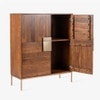Banner Kiara Solid Wood Cabinet in Gold Finish