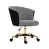 Doe Buck Paolo Black Houndstooth Upholstered Swivel Office Chair