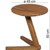 Fabre Solid Wood Side Table in Provincial Teak Finish