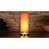 Orange cotton table lamp with Steel Base -4