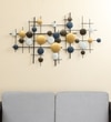 W-Zuri Abstract Metal Wall Decor in Multicolor Set of 1