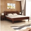 Miraya Solid Wood King Size Non Storage Bed In Teak Finish