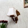 Eliante Cloth Shade Wall Lights Mild Steel & Fabric Material Antique & Cream Finish