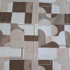 Eli Brown & White Geometric 400 TC Cotton Flat Super King Size Bedsheet with 2 Pillow Covers – Threads
