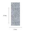 Neulooms Handloom Knotted Reversible Flatweave Runner Rug Blue or Ivory 2x8