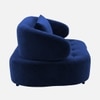 Henry Velvet 1 Seater Sofa Navy Blue Color