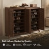 Webster 48 Pair Shoe Rack in Walnut Finish