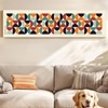 Retro Geometric Bauhaus Canvas Wall Art 12 x 46 Inch
