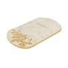 Large Oval Marble Platter with Gold Leaf Embedded
