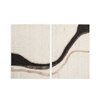 Abstract Neutral Natural Wool Wall Art 2 Panel Set 7 x 5 Feet
