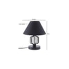 Henderson Black Fabric Shade Table Lamp with Black Iron Base