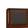 Lotus Solid Wood Queen  Size Upholstered Bed With Drawer Storage (Honey Oak Finish)