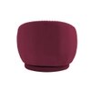 Lorna Swivel Solid Wood Round Chair in Maroon Colour
