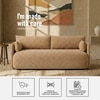 Cozychic Wood 3 Seater With Upholstery Non Storage Sofa In White Colour