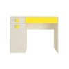 Kristina Kids Study Desk with Shuttered Cabinet and 2 Drawers in Light Wood Sunshine Yellow Colour