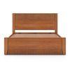 Toledo Solid Wood King Size Hydraulic Storage Bed In Amber Walnut Finish