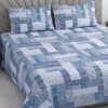 Hina Multicolor Geometric 400 TC Cotton Flat Super King Size Bedsheet with 2 Pillow Covers – Threads