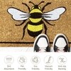 Luxe Home 100% Natural Coir Doormat Bee Print Design (71x45 cm)