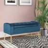 GIgel 2 Ottoman with Storage Color in Navy Blue
