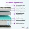 MEMOLATEX Visco Pro Memory Foam with Bamboo Charcoal fabric King Size Mattress (72 x 72 in, 5 Inches)