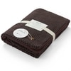Moss Stitch Knit Floor Cushion Cover  Chocolate Brown 27.5X27.5  Inches