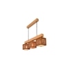 Lyon Beige Solid Wood Cluster Hanging Light