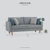 Scandinavian Nexon Three Seater Sofa Natural Wood Finish
