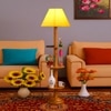 Devansh Shelf Wooden Floor Lamp
