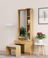 Hexa Red Wooden Dressing Table in Giant Wood Colour