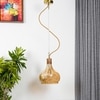 Optica Amber Glass Hanging Light