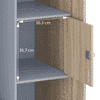 Loretta Sliding Door Wardrobe With Mirror in Sonoma Oak Finish
